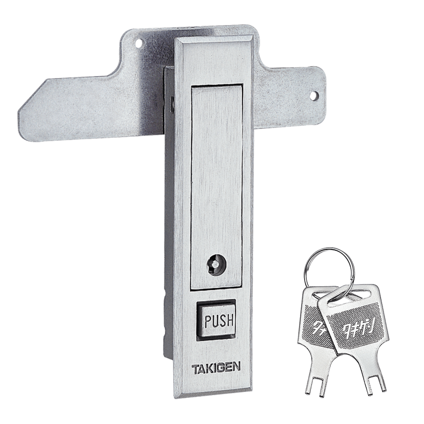 A-1260-2 ステンレス 押ボタン付平面ハンドル
