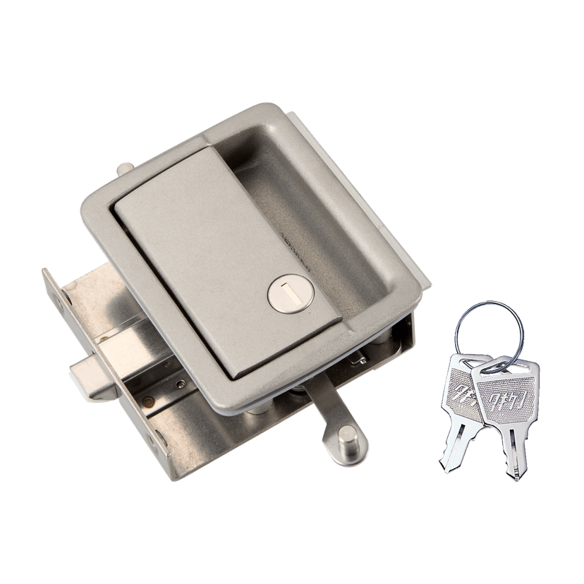 A-1151R-A-2-1 ステンレス ラッチ式平面ハンドル（三方締）