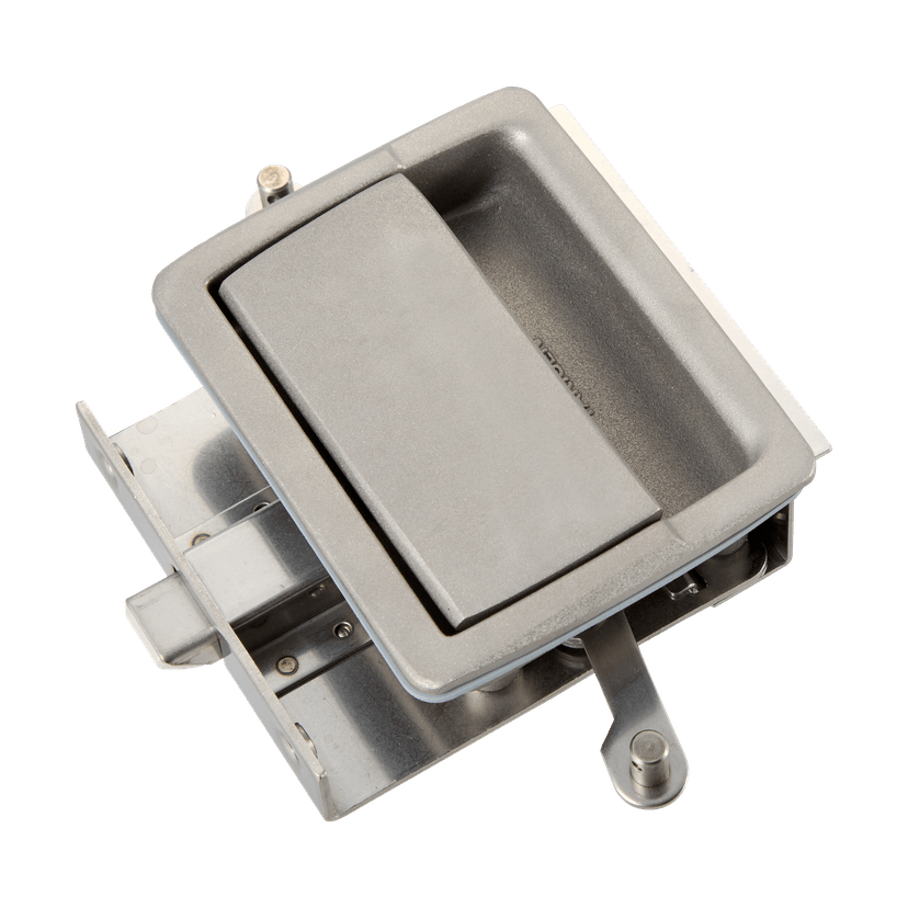 A-1151R-A-2-2 ステンレス ラッチ式平面ハンドル（三方締）