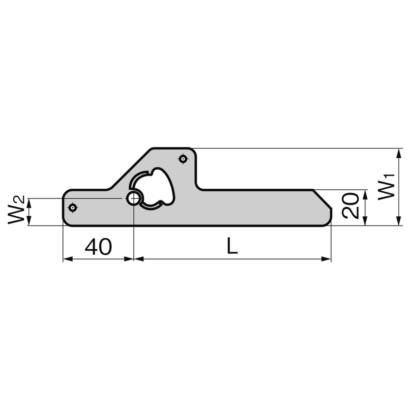 AC-25-U-2-LONG-R 平面ハンドルカジリ防止用止め金