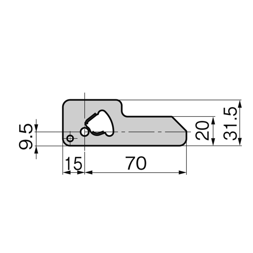 AC-25-U-3-160R 平面ハンドルカジリ防止用止め金