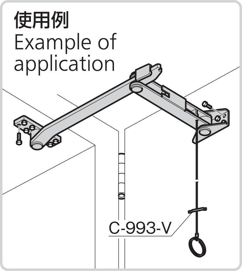 B-1456-W-1-L ステンレス 超重量扉用厚口ステー
