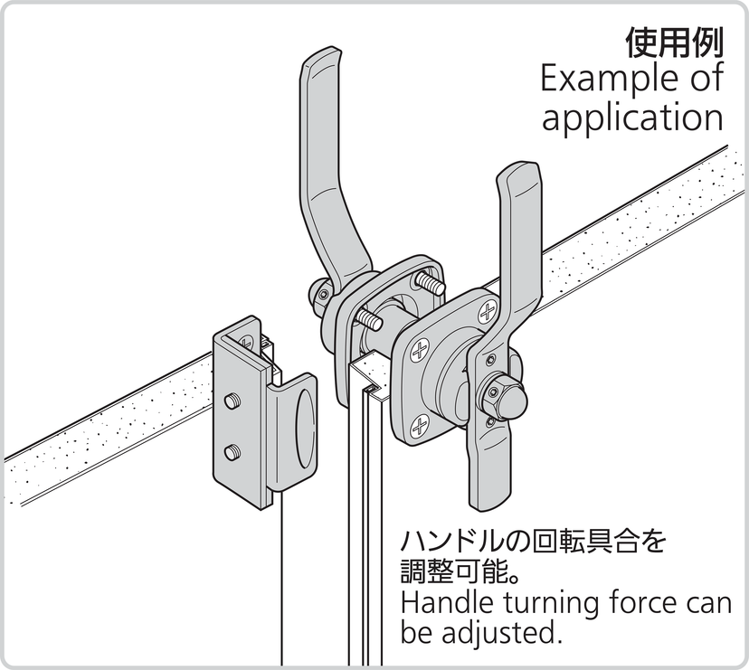 FA-1919-W-2 ステンレス 密閉用両面ハンドル