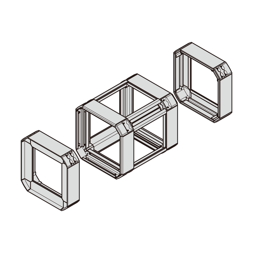 FD-44-TB アルミ製組立て式ボックス構成部品