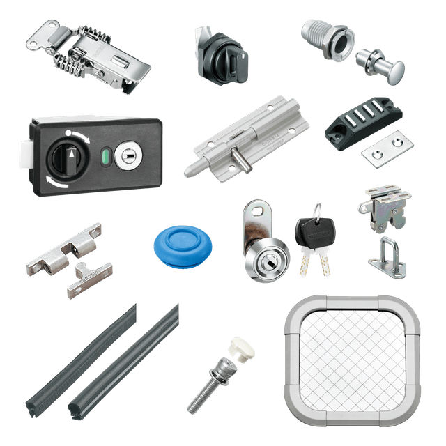 ファスナー・ラッチ錠・キャッチ・錠前装置・周辺機器