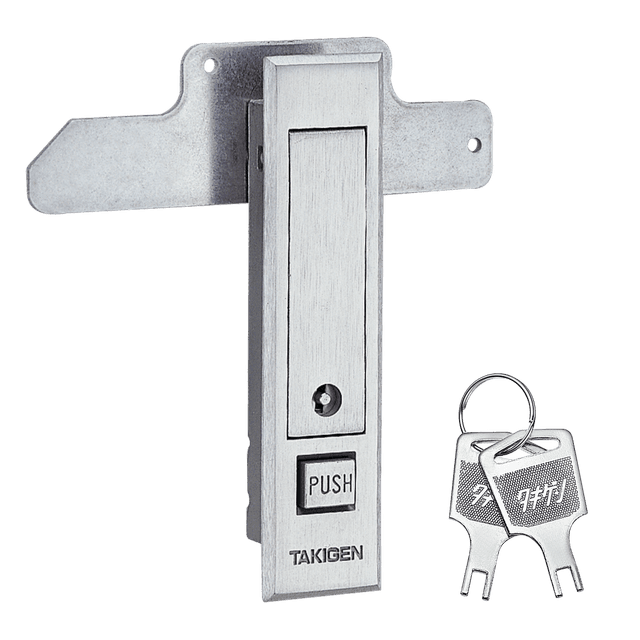 A-1260-2 ステンレス 押ボタン付平面ハンドル
