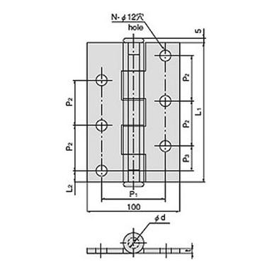 建機用重量蝶番