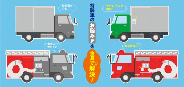 選定支援 コンテナハンドルとハンドルキャッチのスペック表