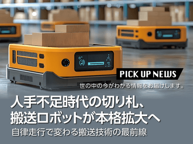 人手不足時代の切り札、搬送ロボットが本格拡大へ 自律走行で変わる搬送技術の最前線