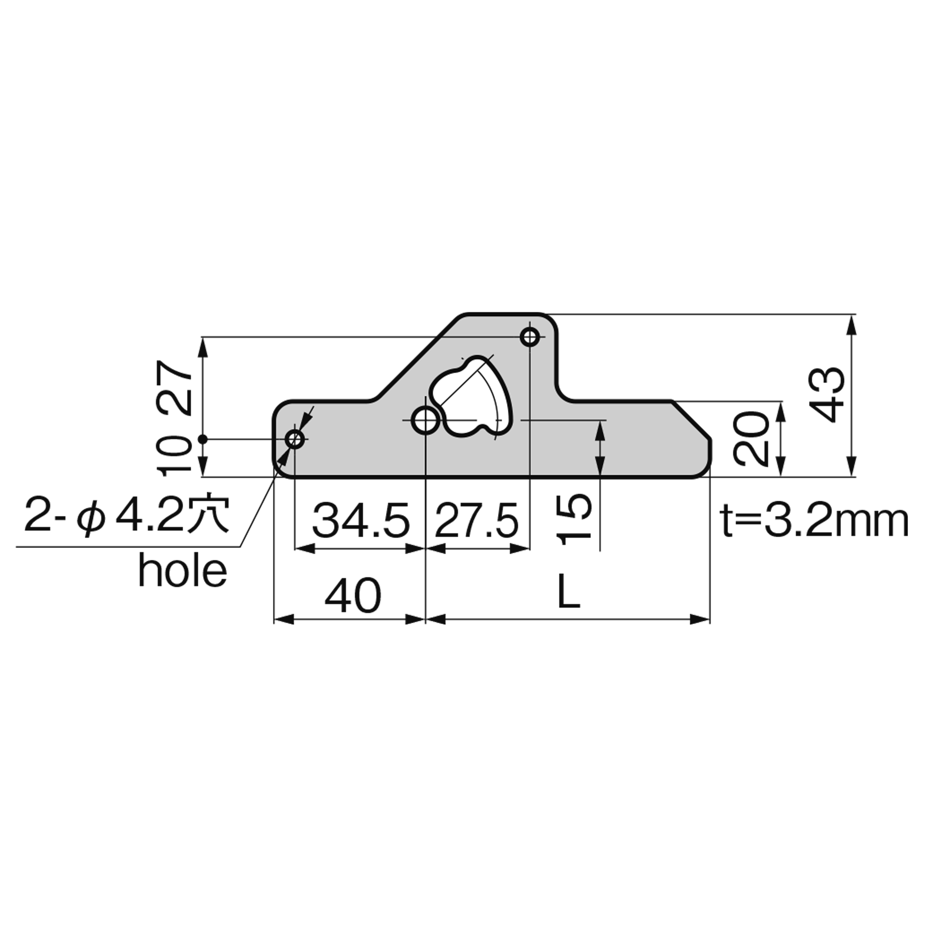 AC-25-AB-1-LONG 平面ハンドルカジリ防止用止め金 | TAKIGEN