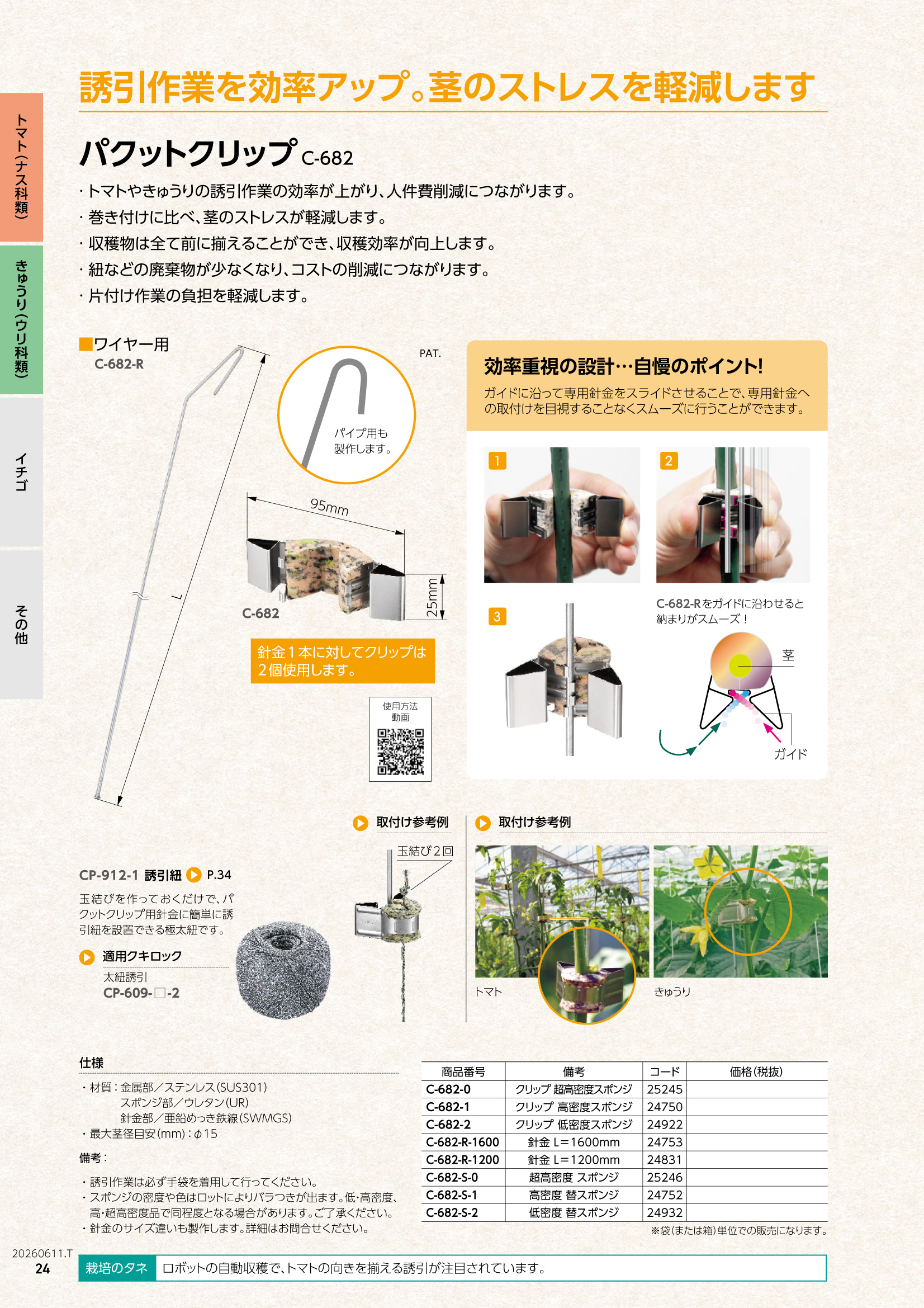 TAKIGEN｜＜400個セット＞タキゲン パクットクリップ C-682 ② C-682-S-1 パクットクリップ | 農業分野でもタキゲン アグリ場